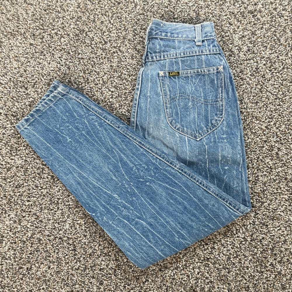 Vintage 1986 Coca-Cola Women's 24x28 Denim Jeans Tapered Leg Blue Acid Wash